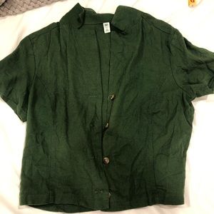 green button up